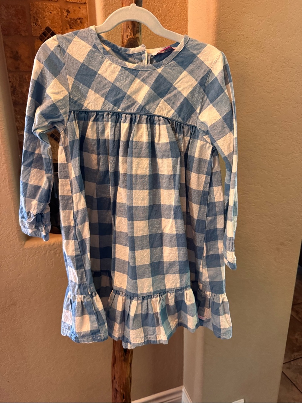 Ruffle Butts Blue and White Gingham Dress